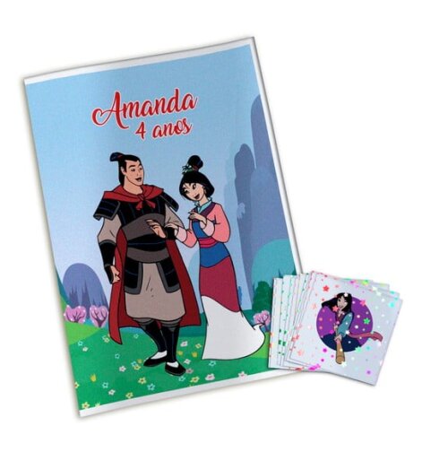 Álbum de Figurinhas Metalizadas Mulan
