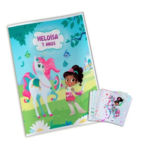 Álbum de Figurinhas Metalizadas Nella Uma Princesa Corajosa