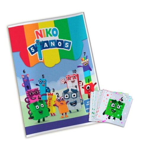 Álbum de Figurinhas Metalizadas Numberblocks