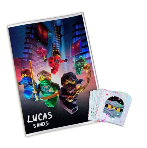 Álbum de Figurinhas Metalizadas Ninjago