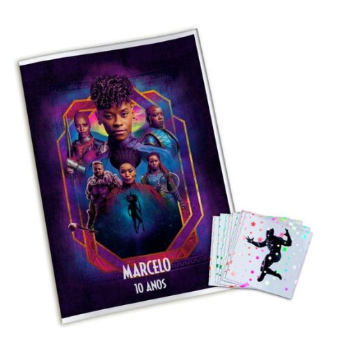 Álbum de Figurinhas Metalizadas Pantera Negra