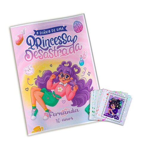 Álbum de Figurinhas Metalizadas Princesa Desastrada
