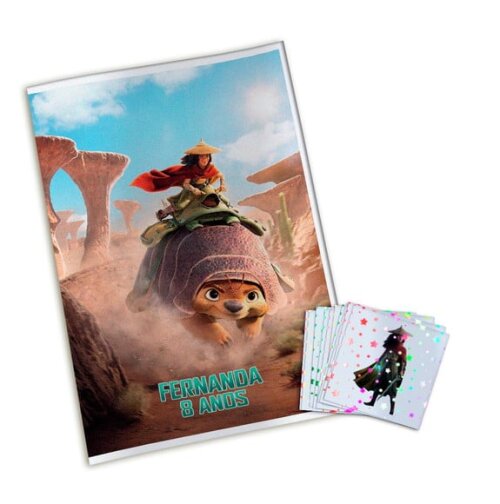Álbum de Figurinhas Metalizadas Raya e o Último Dragão