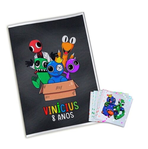 Álbum de Figurinhas Metalizadas Rainbow Friends