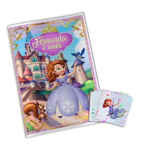 Álbum de Figurinhas Metalizadas Princesinha Sofia