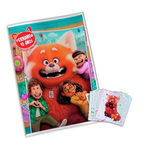 Álbum de Figurinhas Metalizadas Red Crescer É Uma Fera