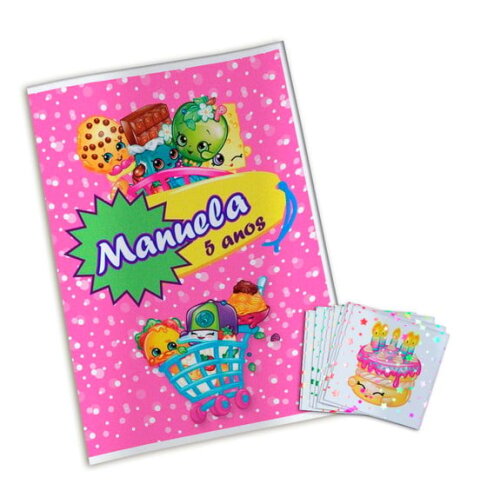 Álbum de Figurinhas Metalizadas Shopkins