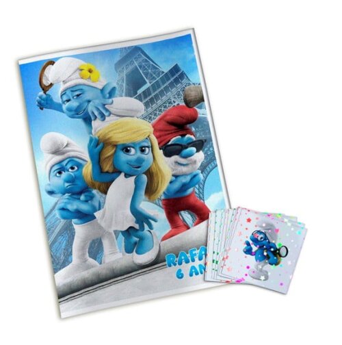 Álbum de Figurinhas Metalizadas Smurfs