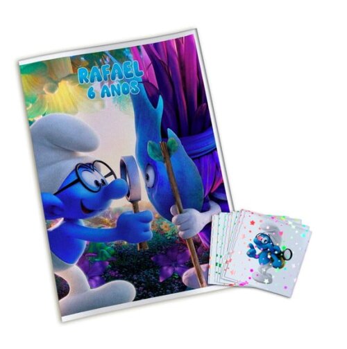 Álbum de Figurinhas Metalizadas Smurfs