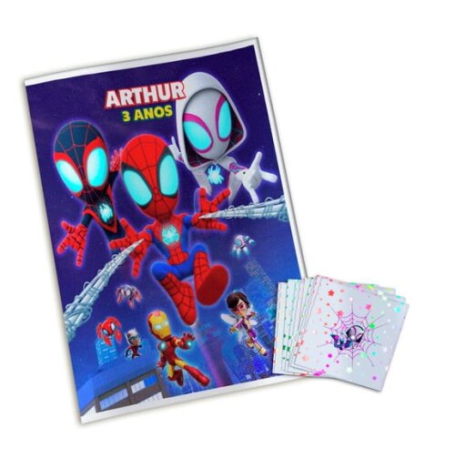 Álbum de Figurinhas Metalizadas Spidey e Seus Amigos