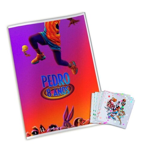 Álbum de Figurinhas Metalizadas Space Jam Um Novo Legado