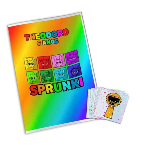Álbum de Figurinhas Metalizadas Sprunki