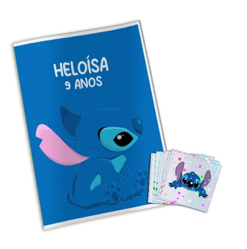 Álbum de Figurinhas Metalizadas Stitch