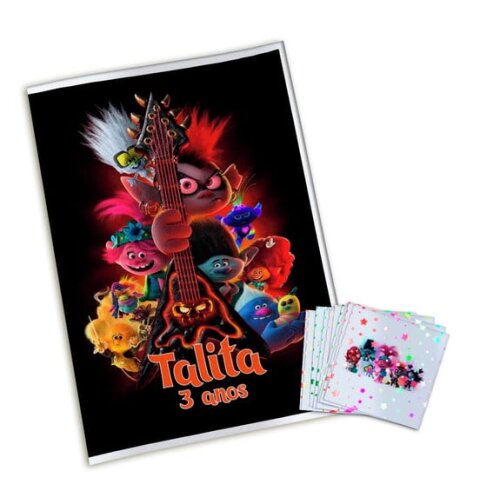 Álbum de Figurinhas Metalizadas Trolls 2