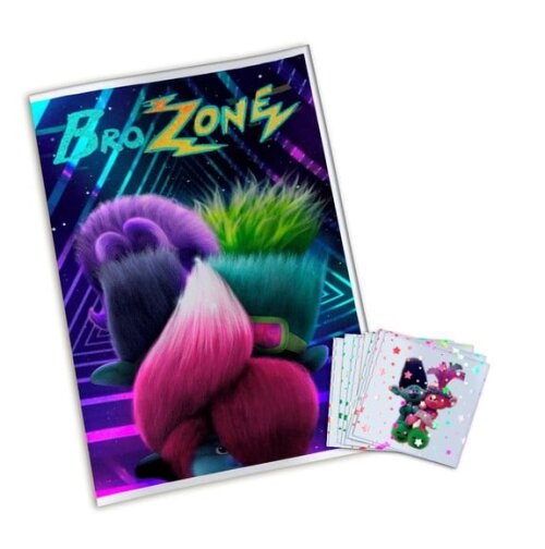 Álbum de Figurinhas Metalizadas Trolls 3