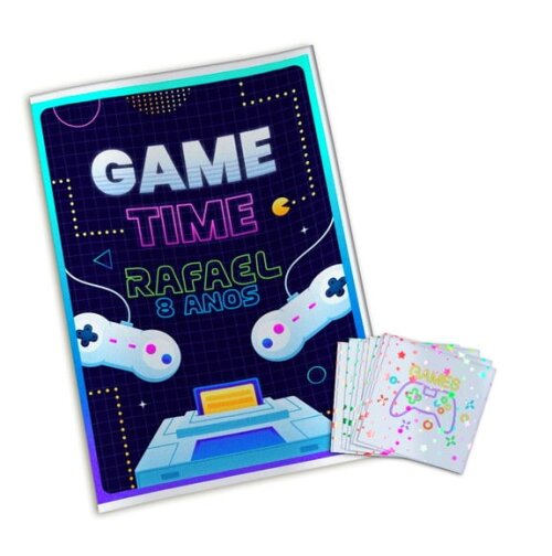 Álbum de Figurinhas Metalizadas Videogame