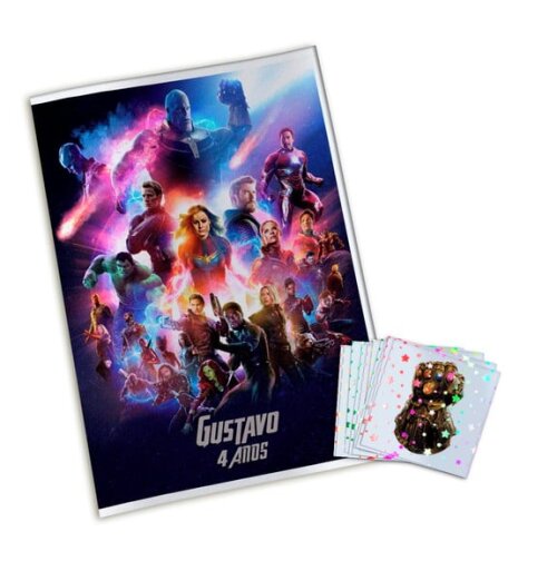 Álbum de Figurinhas Metalizadas Vingadores