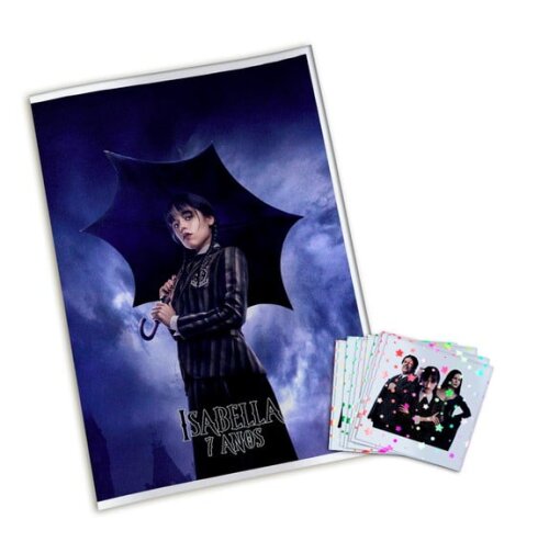 Álbum de Figurinhas Metalizadas Wandinha Addams