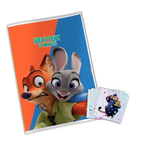 Álbum de Figurinhas Metalizadas Zootopia