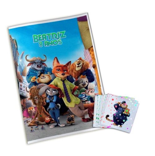 Álbum de Figurinhas Metalizadas Zootopia