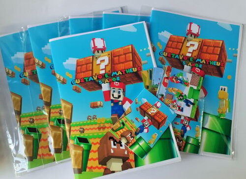 Álbum de Figurinhas Minecraft Super Mario