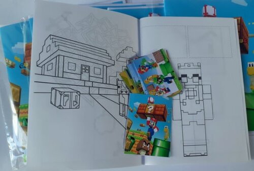 Álbum de Figurinhas Minecraft Super Mario