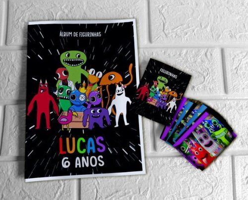 Álbum de Figurinhas Rainbow Friends e Garten Of Banban