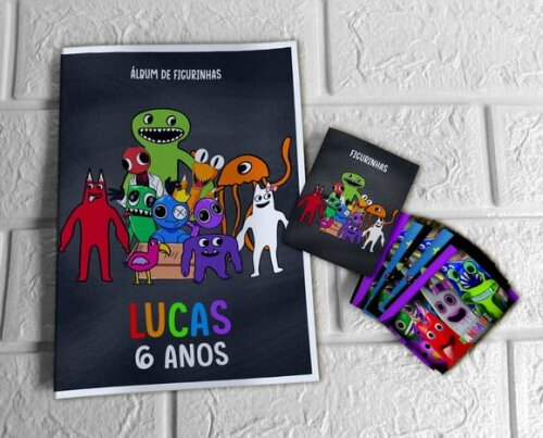 Álbum de Figurinhas Rainbow Friends e Garten Of Banban