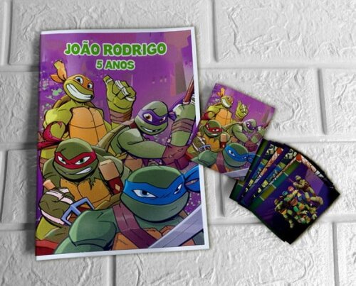 Álbum de Figurinhas Tartarugas Ninja