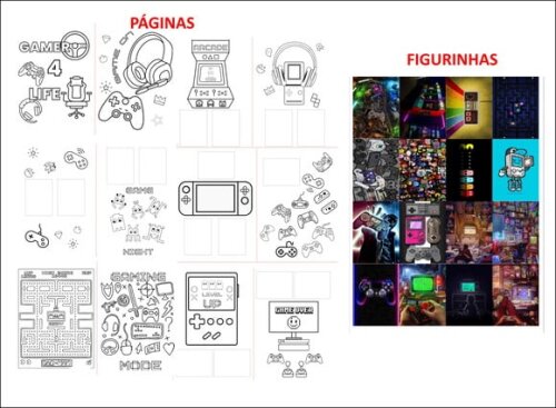 Álbum de Figurinhas Videogame