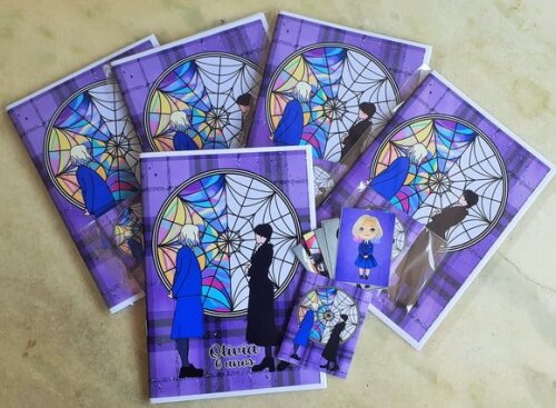 Álbum de Figurinhas Wandinha Addams
