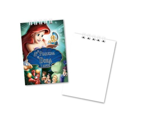 Bloquinho de Notas 7x10cm Capa Mole a Pequena Sereia