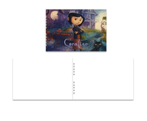 Caderno de Desenho 15x21cm Capa Mole Coraline
