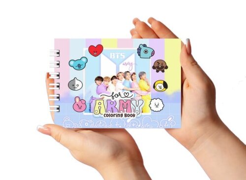 Caderno para Colorir 11x16cm Capa Dura Bts