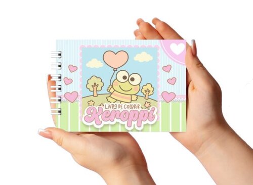 Caderno para Colorir 11x16cm Capa Dura Keroppi