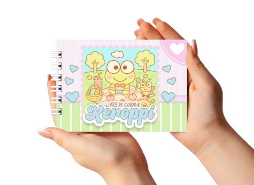Caderno para Colorir 11x16cm Capa Dura Keroppi
