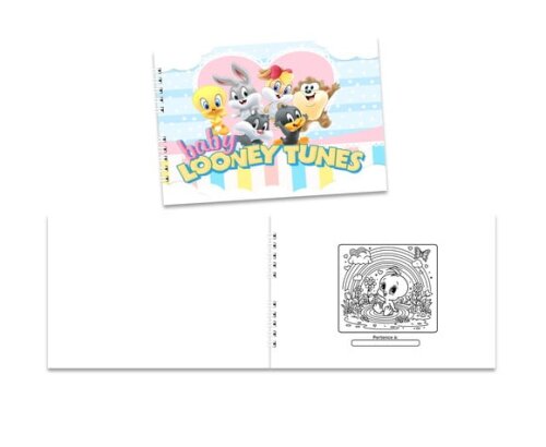Caderno para Colorir 15x21cm Capa Mole Baby Looney Tunes