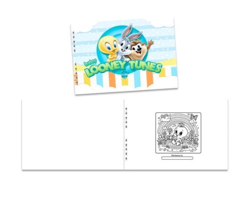 Caderno para Colorir 15x21cm Capa Mole Baby Looney Tunes
