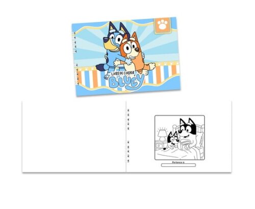 Caderno para Colorir 15x21cm Capa Mole Bluey