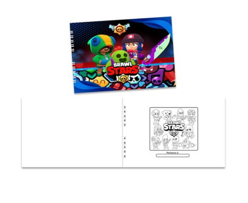 Caderno para Colorir 15x21cm Capa Mole Brawl Stars
