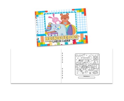 Caderno para Colorir 15x21cm Capa Mole Brinquedos