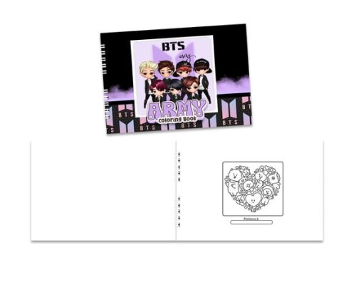Caderno para Colorir 15x21cm Capa Mole Bts