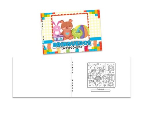 Caderno para Colorir 15x21cm Capa Mole Brinquedos