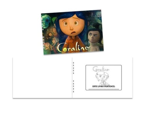 Caderno para Colorir 15x21cm Capa Mole Coraline