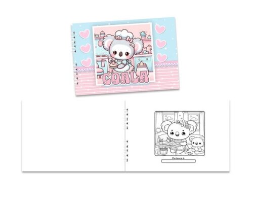 Caderno para Colorir 15x21cm Capa Mole Coala