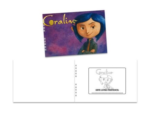 Caderno para Colorir 15x21cm Capa Mole Coraline