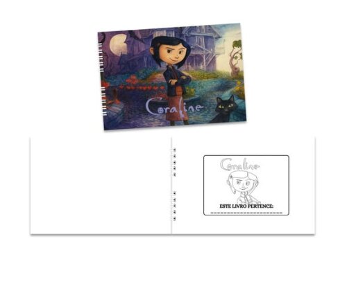 Caderno para Colorir 15x21cm Capa Mole Coraline