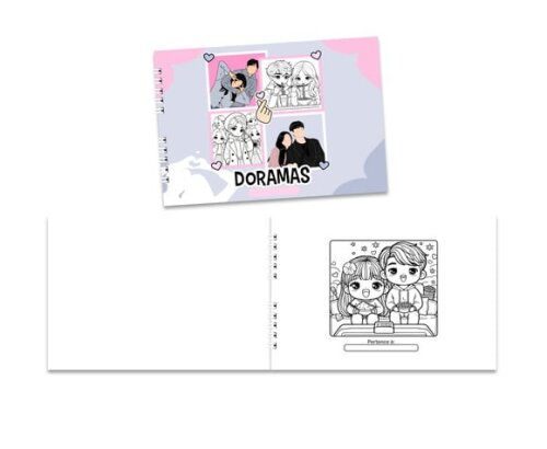 Caderno para Colorir 15x21cm Capa Mole Dorama