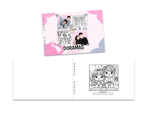 Caderno para Colorir 15x21cm Capa Mole Dorama