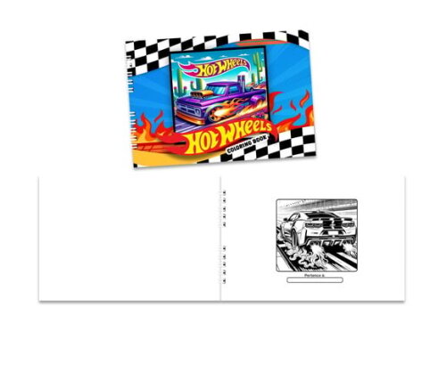 Caderno para Colorir 15x21cm Capa Mole Hot Wheels